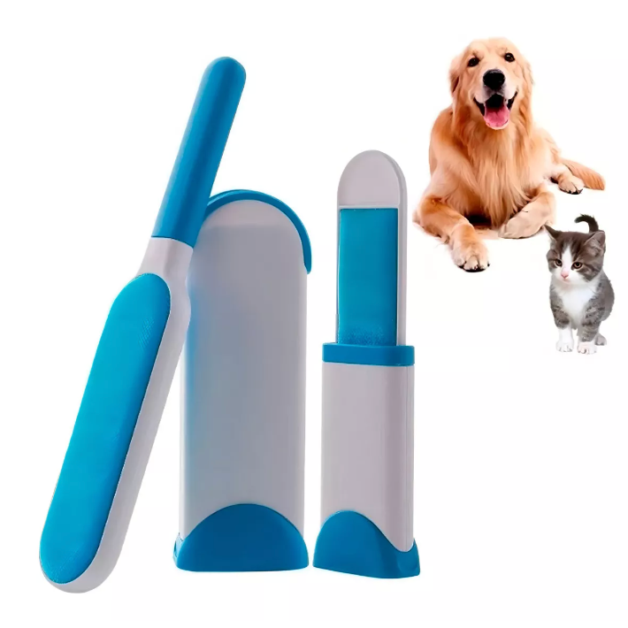 🍇 Cepillo Removedor De Pelo Y Pelusas Mascotas Perros Y Gatos Color Azu