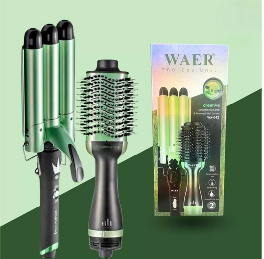 💕 Combo pinza sirena + Cepillo secador