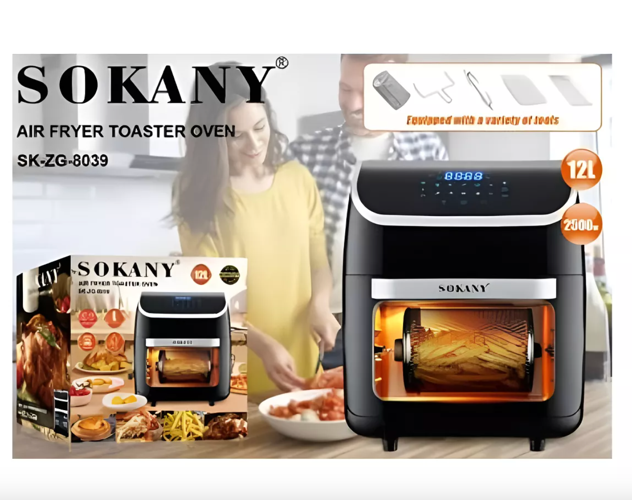 🧺 Freidora y Horno Sokany 12lts