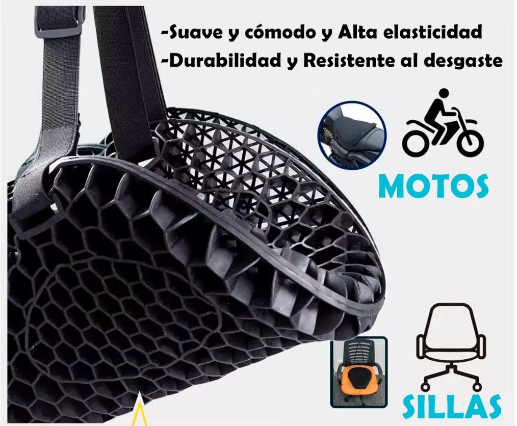🌸 Cojin en gel de moto