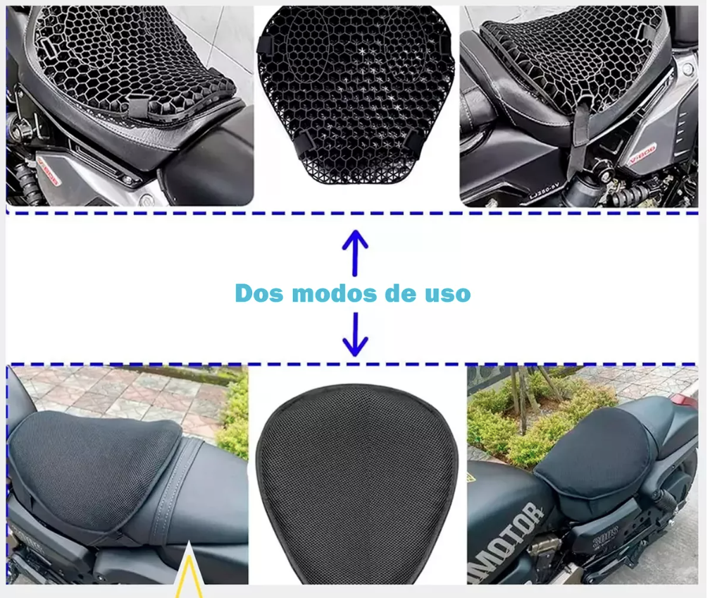 🌸 Cojin en gel de moto