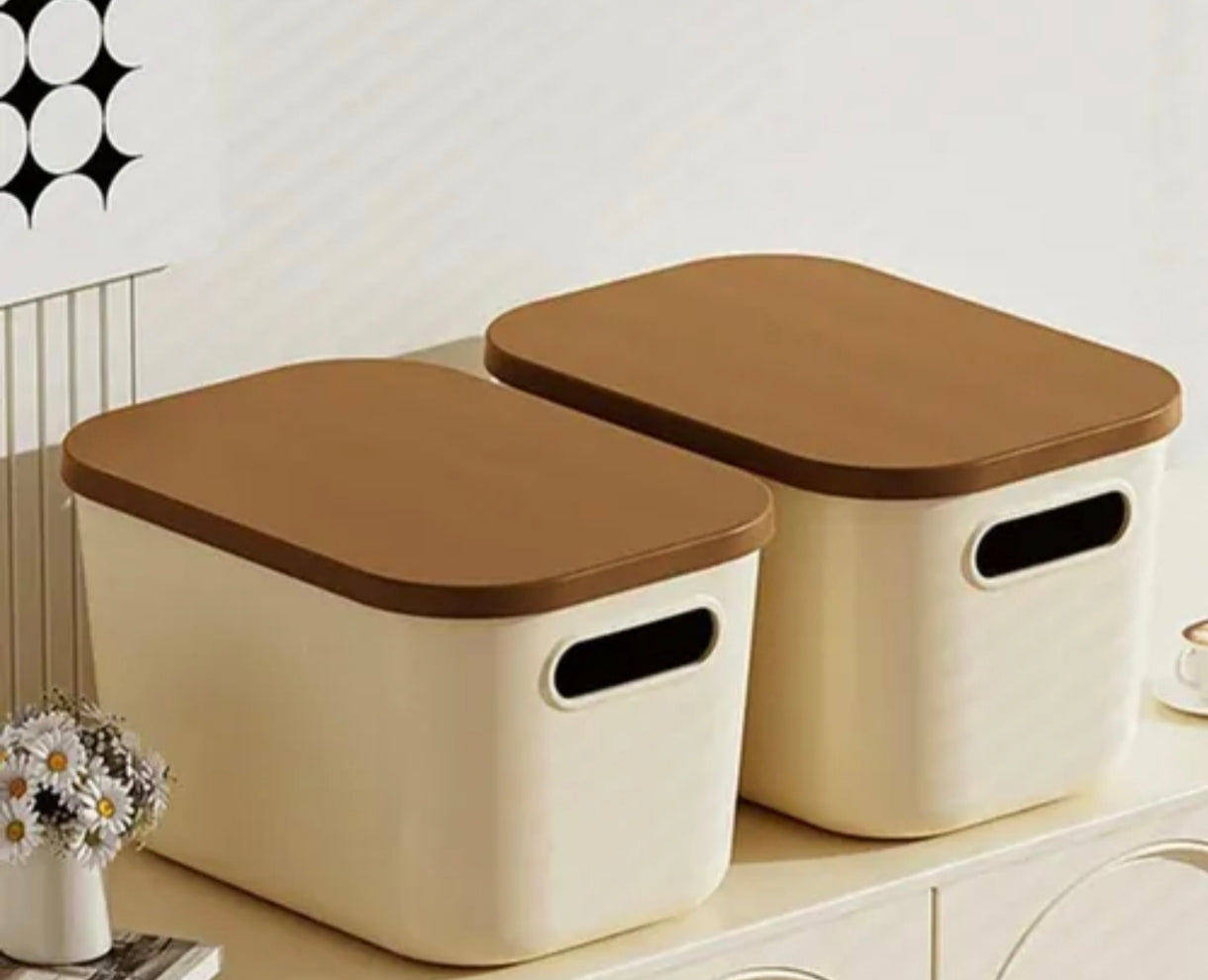 🧺 Almacenador con tapa medidas: 14cmx24.5cmx17cm