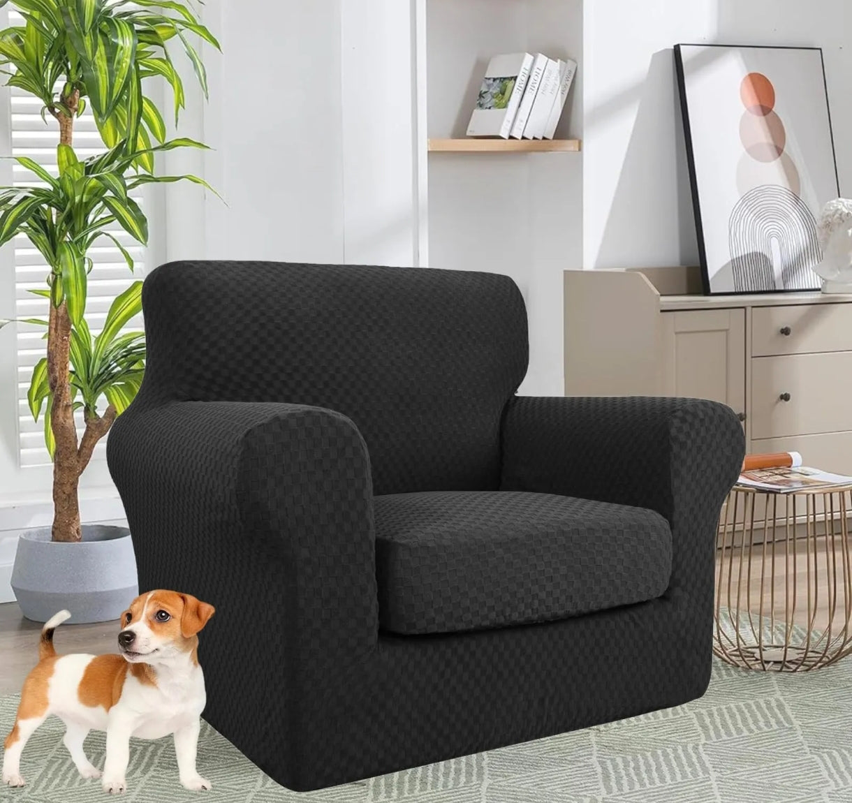 🧺Funda de sofa 2 puestos (95% poliéster ,5% Spandex - 140x180cm)