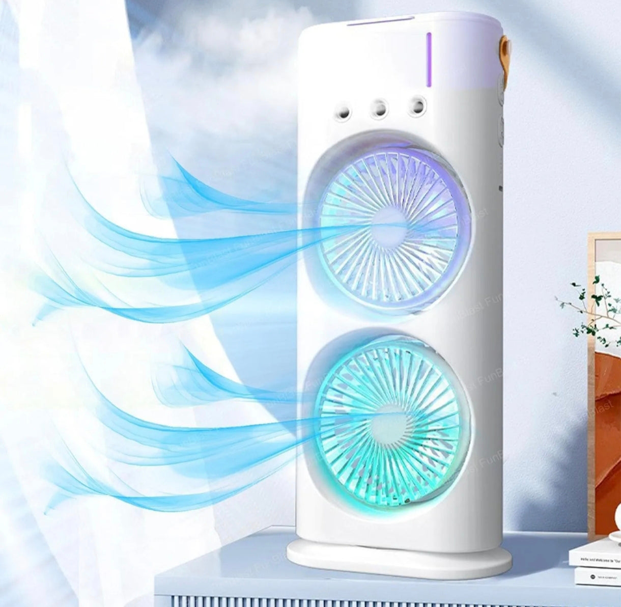 🍇 Humidificador / ventilador doble