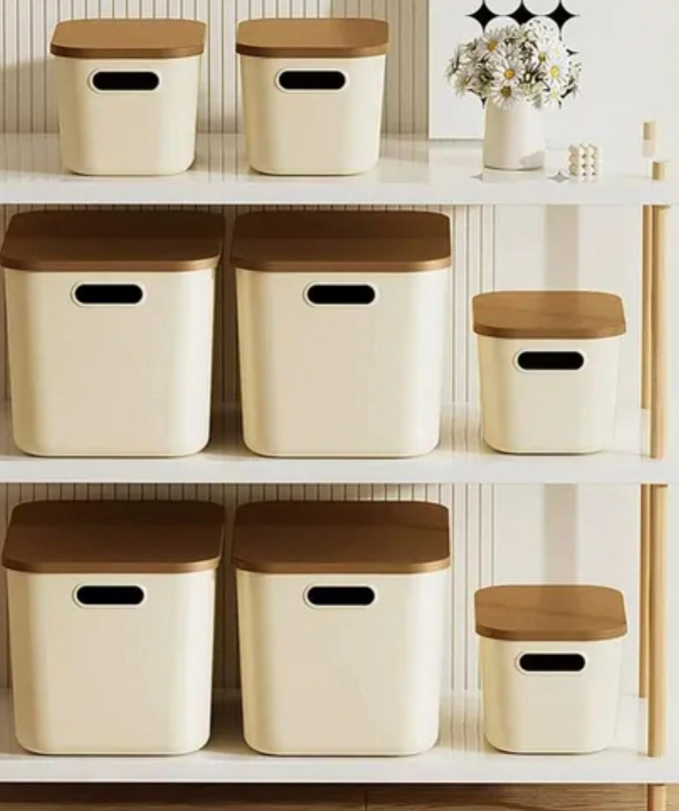 🧺 Almacenador con tapa medidas: 14cmx24.5cmx17cm