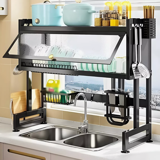 🧺 Organizador de loza con tapa 65cm