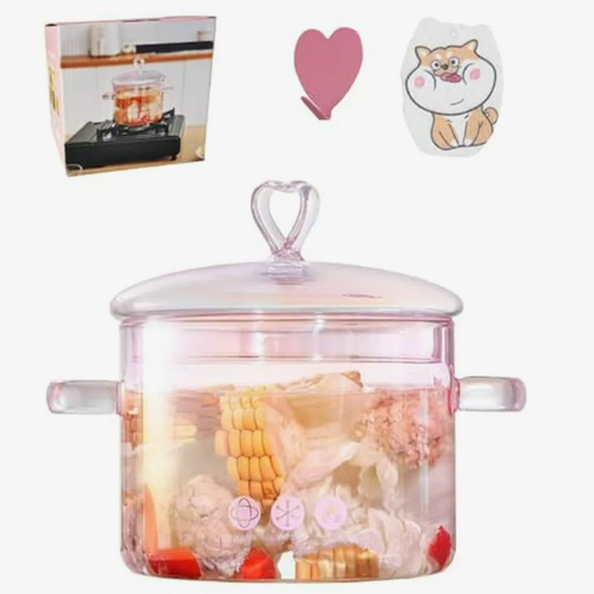 💕 Olla en vidrio Pink