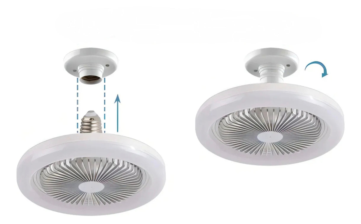 🍇 Ventilador con luz para roseta