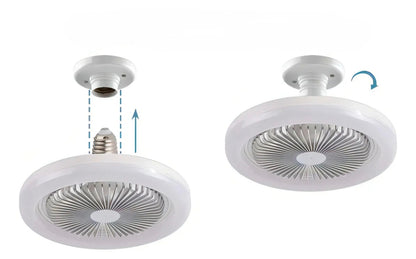 🍇 Ventilador con luz para roseta