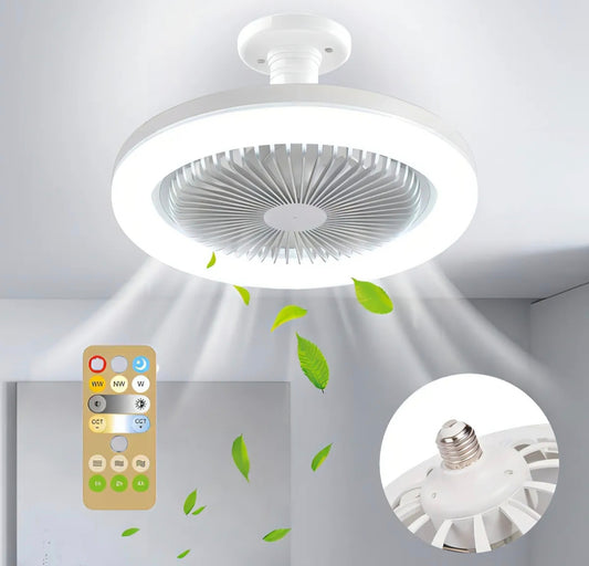 🍇 Ventilador con luz para roseta