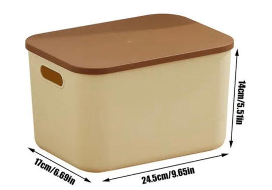 🧺 Almacenador con tapa medidas: 14cmx24.5cmx17cm